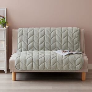 iellio（イエリオ）の「あったかふわふわボリュームソファカバー＜吸湿発熱・フランネル素材＞（ソファーカバー）」｜グレー