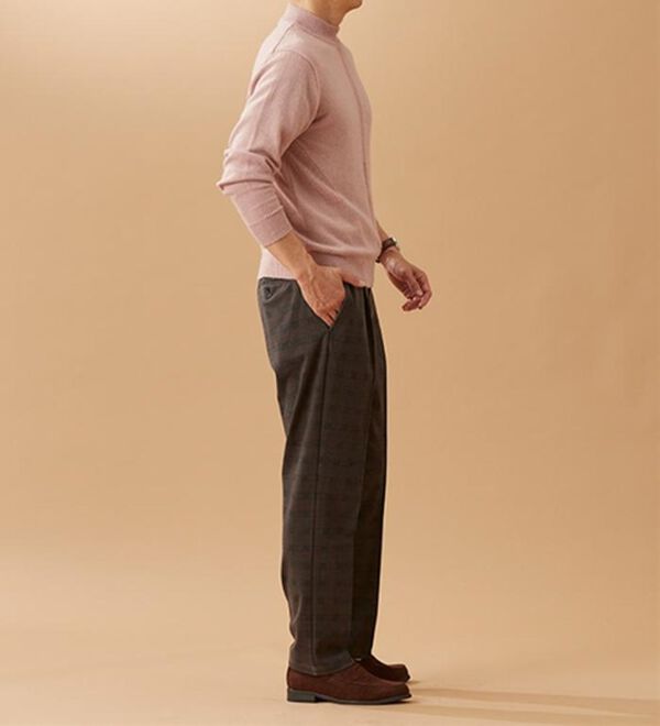 「アルパカ入りスマートセーター（メンズニット・セーター）」｜詳細画像