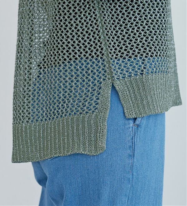 BELLUNA（ベルーナ）の「ラメメッシュニットプルオーバー（ニット・セーター）」｜詳細画像