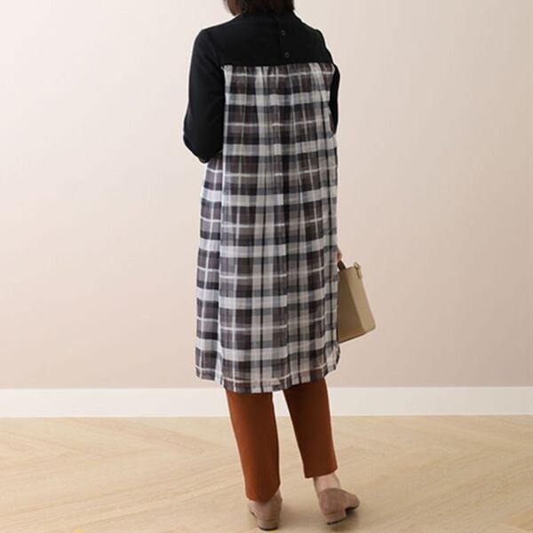 BELLUNA（ベルーナ）の「チェック柄切替ワンピース（その他ワンピース）」｜詳細画像