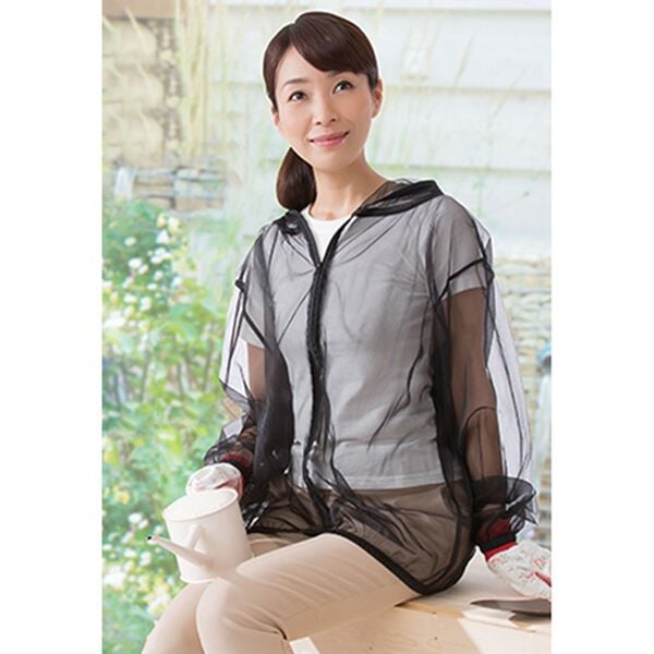 「顔まですっぽり虫よけパーカー（ガーデニング・園芸用品）」｜詳細画像
