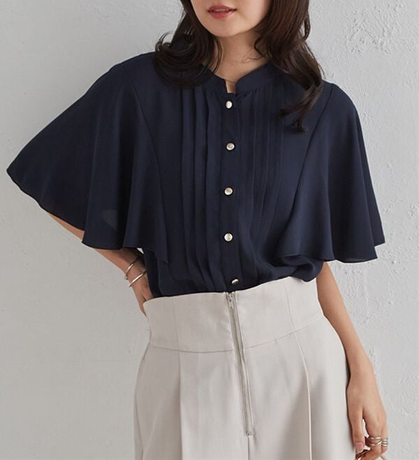 RANAN（ラナン）の「【新色追加】ひんやり！ピンタックフレアー袖ブラウス（ブラウス）」｜詳細画像