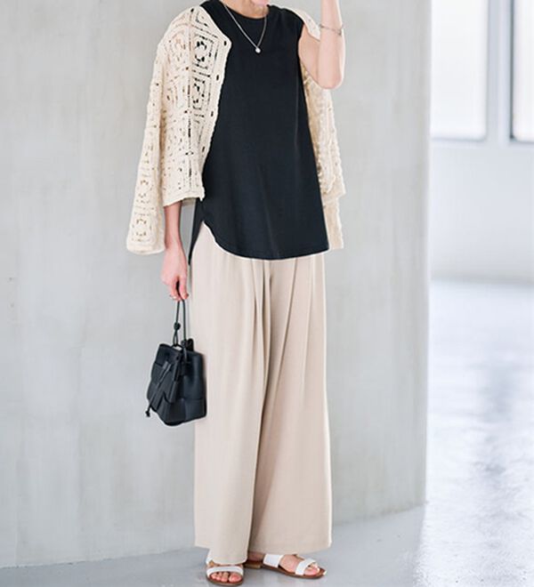 RANAN（ラナン）の「ひんやり！＜BC＞綿100％タンクトップ【選べる着丈】（カットソー）」｜詳細画像