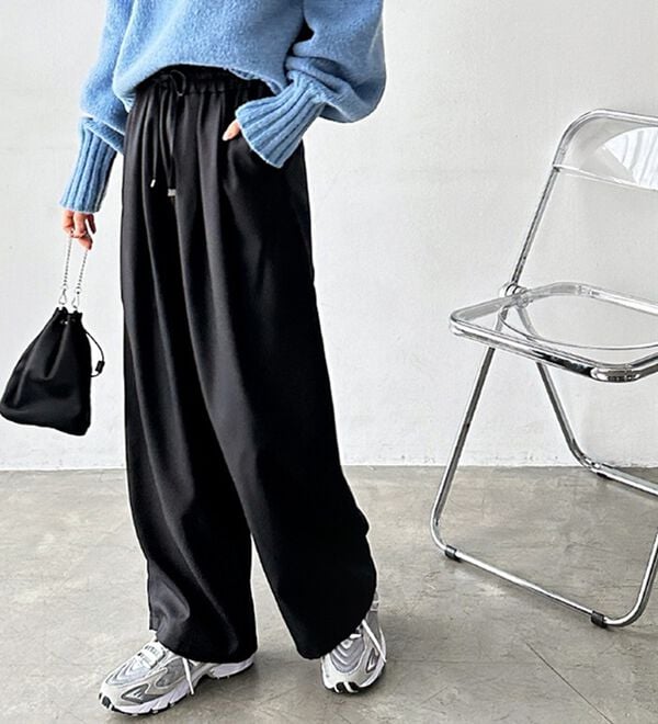 ウールライクダブルタックイージーパンツ - ベルーナ【公式】