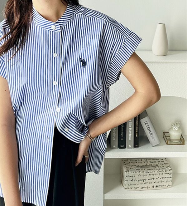 GeeRA（ジーラ）の「【ＵＳ．ＰＯＬＯ．ＡＳＳＮ】フレンチスリーブシャツ（シャツ）」｜詳細画像