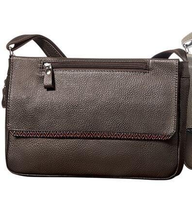 「日本製姫路レザー印伝使い横型ショルダー（メンズショルダーバッグ）」