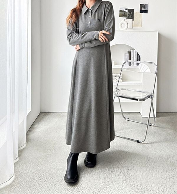 GeeRA（ジーラ）の「【U.S. POLO ASSN.】ポロ衿カットソーワンピース（その他ワンピース）」｜詳細画像