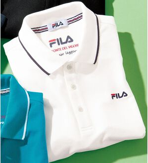 「＜フィラ＞キシリトール加工鹿の子ポロシャツ（メンズポロシャツ）」｜ホワイト