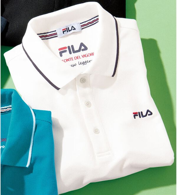「＜フィラ＞キシリトール加工鹿の子ポロシャツ（メンズポロシャツ）」｜ホワイト
