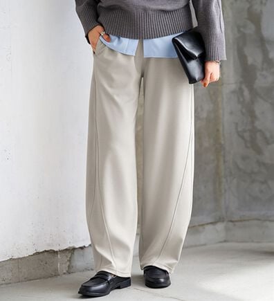 BELLUNA（ベルーナ）の「シュッと体型カバー　ジャストフィットバレルパンツ（フルレングスパンツ）」