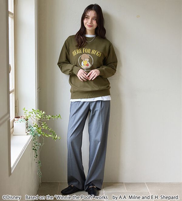 BELLUNA（ベルーナ）の「＜Ｄｉｓｎｅｙ＞【プー】プリント裏起毛トレーナー（トレーナー・スウェット）」｜詳細画像
