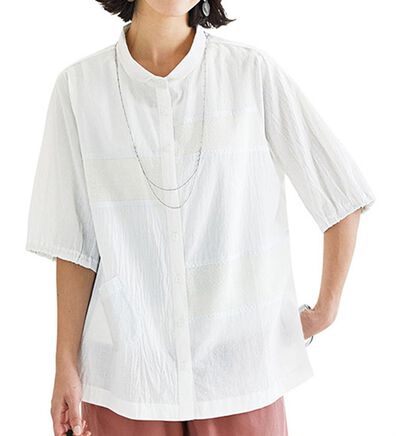 BELLUNA（ベルーナ）の「ポケットデザイン切替ブラウス（ブラウス）」