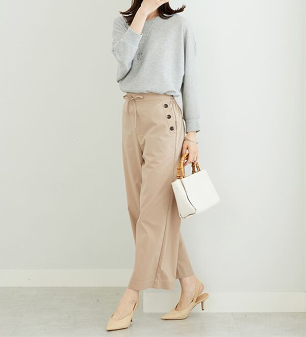 BELLUNA（ベルーナ）の「【2点セット】ネックレス付ラメ調ドルマンプルオーバー（カットソー）」｜詳細画像