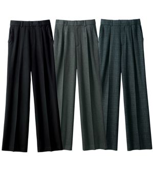 ルフラン（ルフラン）の「【３本組】イージーなはき心地！本格派ワイドパンツ（フルレングスパンツ）」｜3本組
