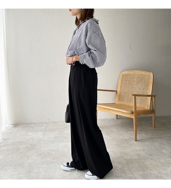 GeeRA（ジーラ）の「インタックスラックスワイドパンツ（フルレングスパンツ）」｜詳細画像