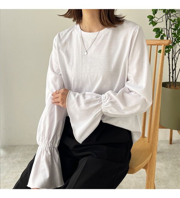 GeeRA（ジーラ）の「ベルスリーブカットソー（カットソー）」｜詳細画像