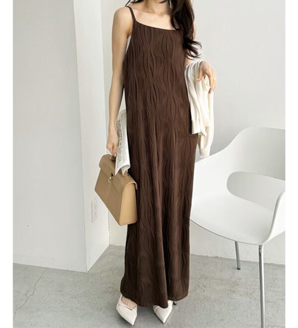 GeeRA（ジーラ）の「ウェーブジャガードキャミワンピース（その他ワンピース）」｜詳細画像