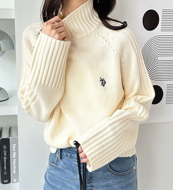 GeeRA（ジーラ）の「【ＵＳ．ＰＯＬＯＡＳＳＮ】ハイネックニットトップス（ニット・セーター）」｜詳細画像