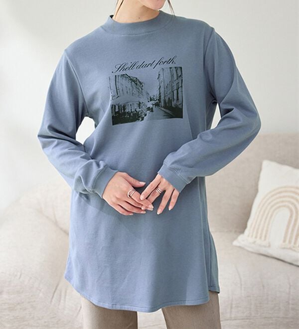 BELLUNA（ベルーナ）の「【メルティポンチ】プリントチュニック（チュニック）」｜詳細画像