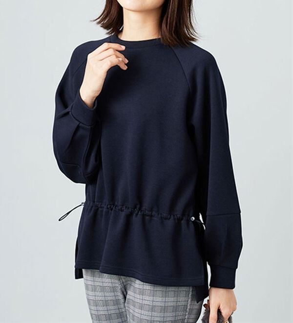 BELLUNA（ベルーナ）の「とろみ素材ドロスト使いプルオーバー（カットソー）」｜詳細画像