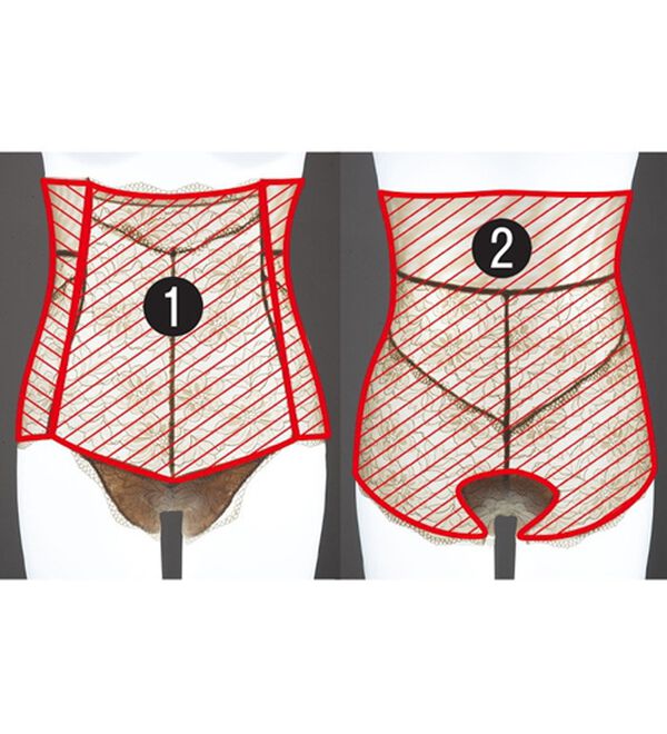 「【５色組】ハイウエスト総レースショーツガードル（ショーツ）」｜詳細画像