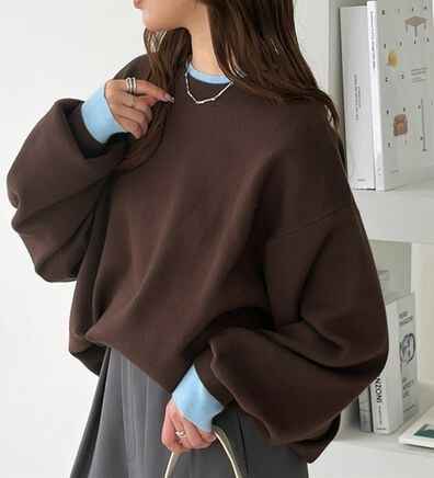 GeeRA（ジーラ）の「スウェットライクレイヤード風ニット（ニット・セーター）」