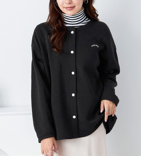 alotta（アロッタ）の「あったか裏起毛ドットボタンカーデ（その他カーディガン）」｜詳細画像