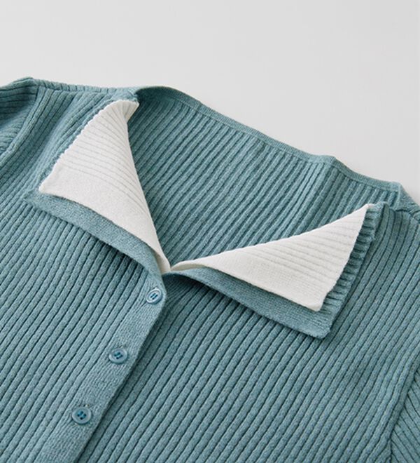 RANAN（ラナン）の「レイヤード配色ニットカーディガン（ニットカーディガン）」｜詳細画像