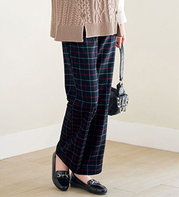 BELLUNA（ベルーナ）の「サイズ満載！柔らかセミワイドパンツ（ワイドパンツ・ガウチョ）」｜詳細画像