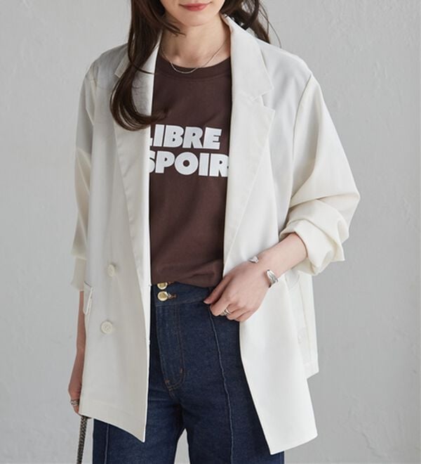 RANAN（ラナン）の「【汗シミ防止】ロゴプリントT（Tシャツ）」｜詳細画像