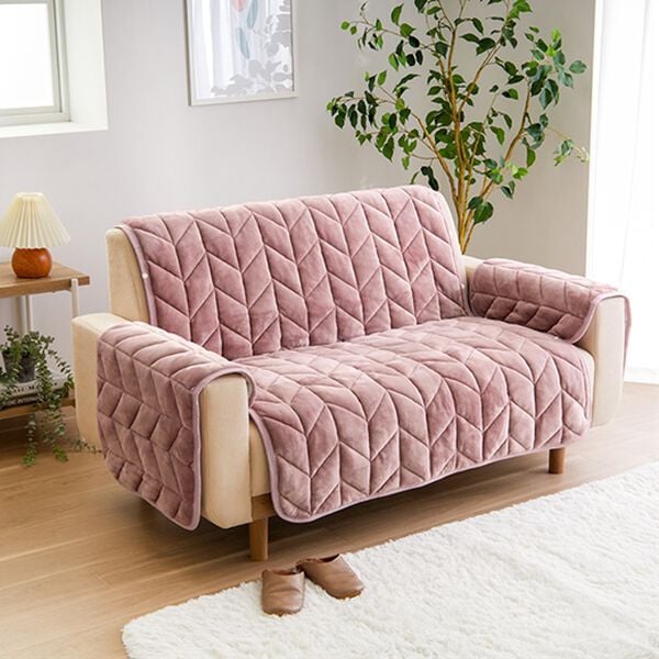 iellio（イエリオ）の「あったかふわふわボリュームソファカバー＜吸湿発熱・フランネル素材＞（ソファーカバー）」｜詳細画像