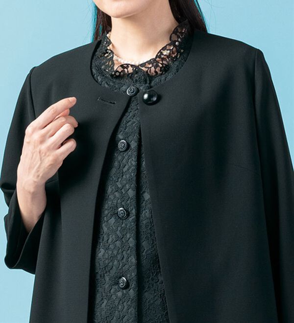 ルフラン（ルフラン）の「【３点セット】新・ゆとり設計３点セットスーツ（ブラックフォーマル（喪服・礼服））」｜詳細画像