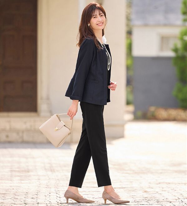 alotta（アロッタ）の「【４点セット】入学式卒業式に！ママに嬉しい洗えるパンツスーツ＜７号～２３号＞（パンツスーツ）」｜詳細画像