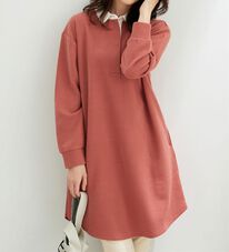 BELLUNA（ベルーナ）の「ボーダージャカード素材ラガーシャツワンピース（カットソーワンピース）」