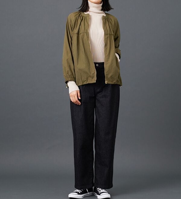 BELLUNA（ベルーナ）の「シアー素材ギャザーデザインブルゾン（ブルゾン）」｜詳細画像