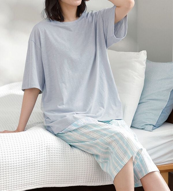 LAVIENNE（ラヴィエンヌ）の「ゆる涼カットソールームウェア（パジャマ・ルームウェア）」｜詳細画像