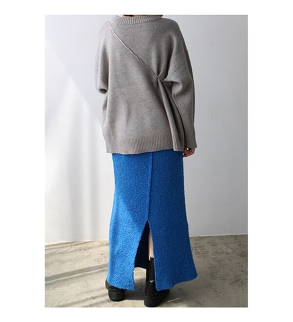 GeeRA（ジーラ）の「ブークレ素材ニットタイトスカート（ロングスカート）」｜詳細画像