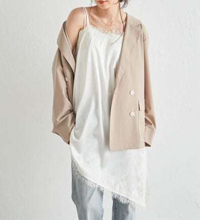 RANAN（ラナン）の「アシメレースサテンチュニック（チュニック）」