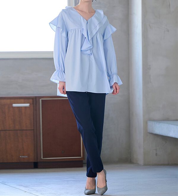 ビッグカラーフリルブラウス - ベルーナ【公式】