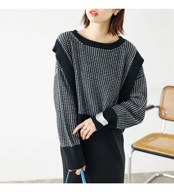 GeeRA（ジーラ）の「レイヤード２点セットワンピース（ニットワンピース）」｜詳細画像