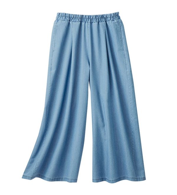 LAVIENNE（ラヴィエンヌ）の「うすかるデニムワイドパンツ（ワイドパンツ・ガウチョ）」｜詳細画像