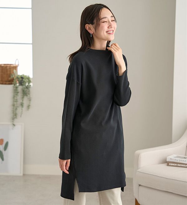 BELLUNA（ベルーナ）の「《ＨｕｇＲｅａｍコットン》ボトルネックチュニック（チュニック）」｜詳細画像