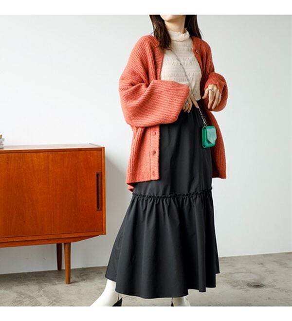 GeeRA（ジーラ）の「ギャザーティアードスカート（ロングスカート）」｜詳細画像