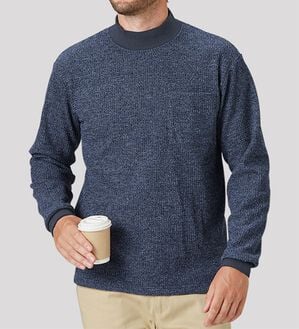 「＜コムルヴァン・オム＞この時期に嬉しい！裏起毛ワッフルハイネック（メンズカットソー）」｜詳細画像