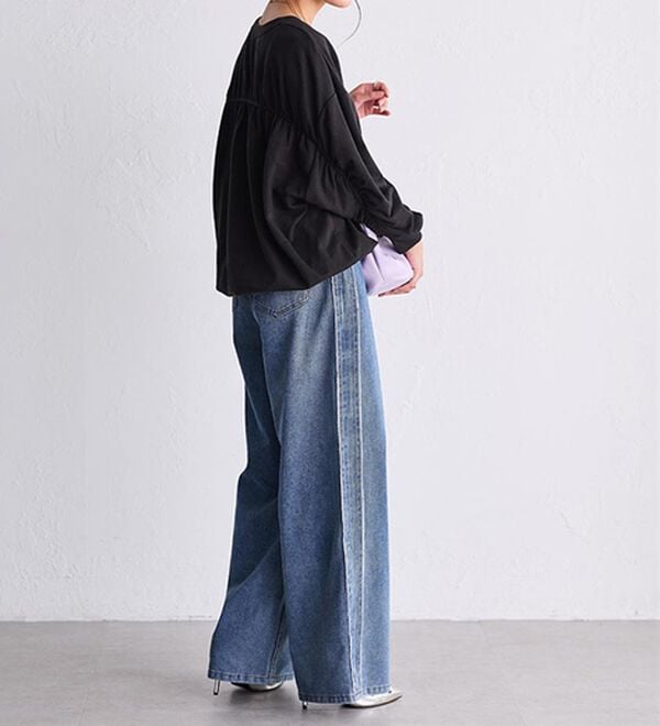 RANAN（ラナン）の「バックギャザーデザインスウェット（カットソー）」｜詳細画像