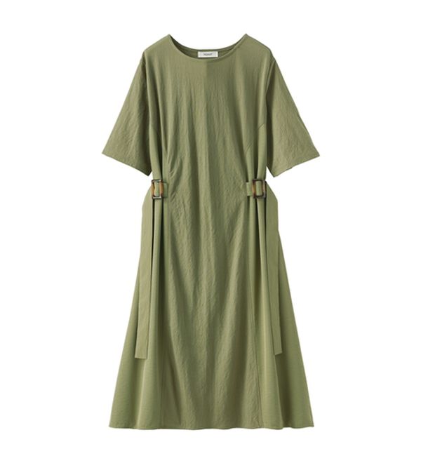 BELLUNA（ベルーナ）の「サイドバックル異素材切替ワンピース（その他ワンピース）」｜詳細画像