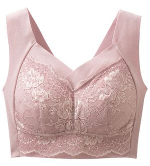 LAVIENNE（ラヴィエンヌ）の「楽なママお出かけブラ単品（ノンワイヤーブラ）」｜コットンピンク
