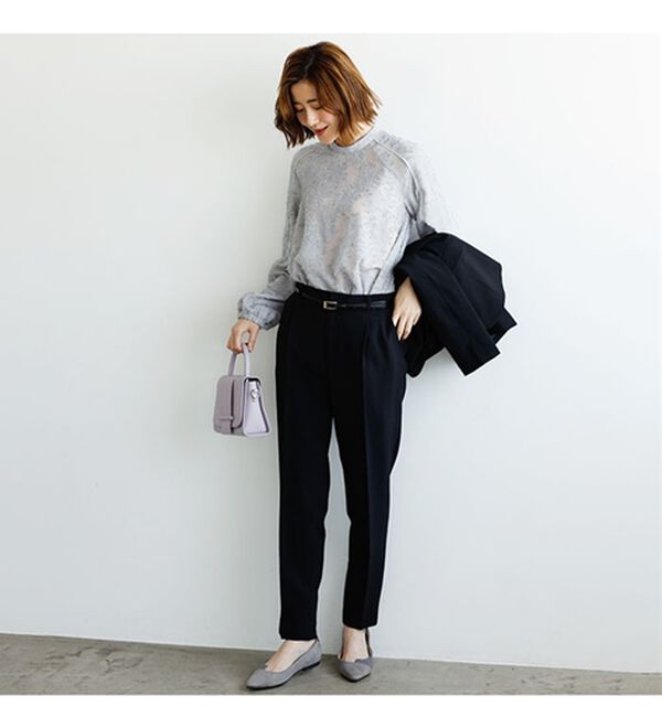 GeeRA（ジーラ）の「【ジャケット+2ボトム】洗えるストレッチ！ジャケット＆ブラウス＆パンツ＆スカートスーツセット（パンツスーツ）」｜詳細画像