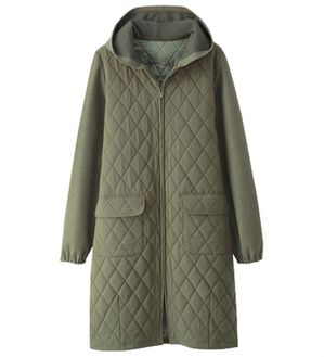 BELLUNA（ベルーナ）の「＜カポック混＞切替フードコート（ロングコート）」｜詳細画像