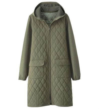 BELLUNA（ベルーナ）の「＜カポック混＞切替フードコート（ロングコート）」